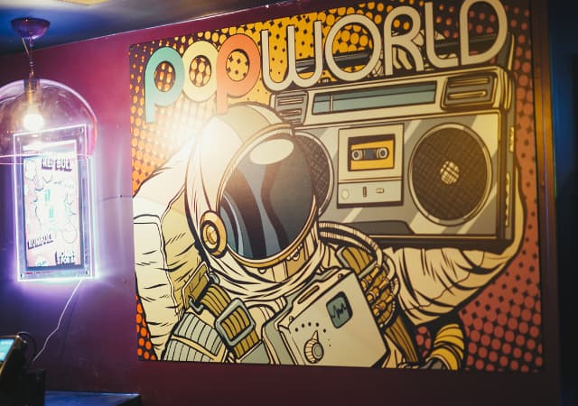 Popworld Weston Super Mare Spaceman Wall Popworld Weston Super Mare Spaceman Wall